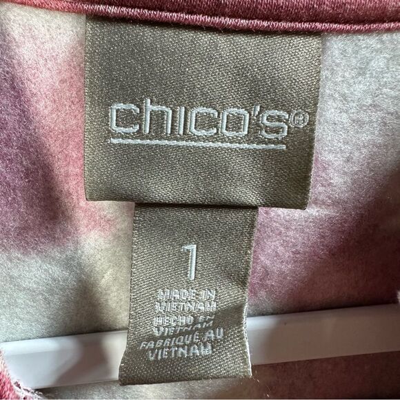 Chico’s Cozisoft Floral Pullover Tunic Top Mock Neck Women’s M (1) New With Tags - Picture 2 of 9